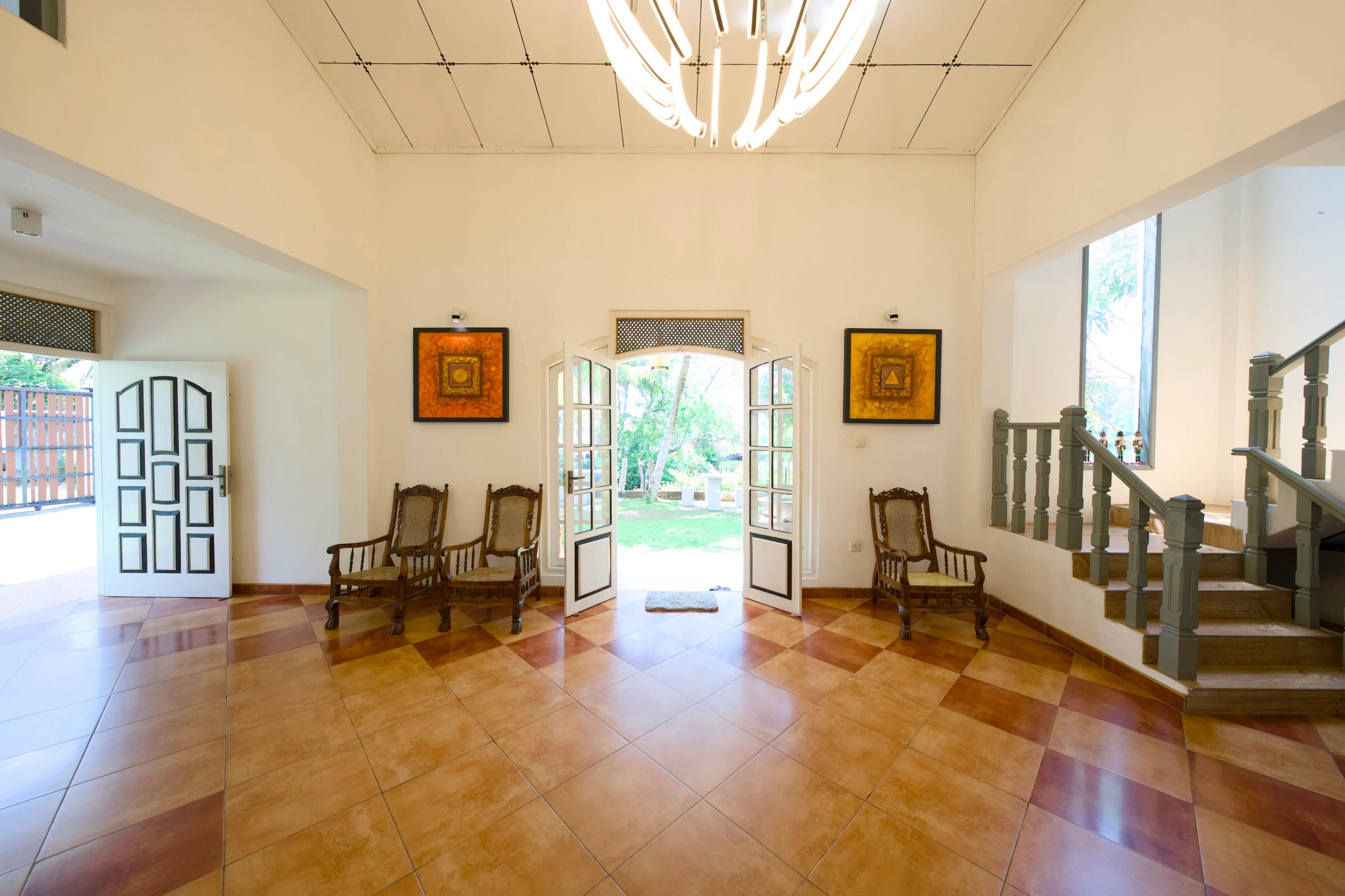 Spacious living area at Blended Villas workation retreat in Bentota